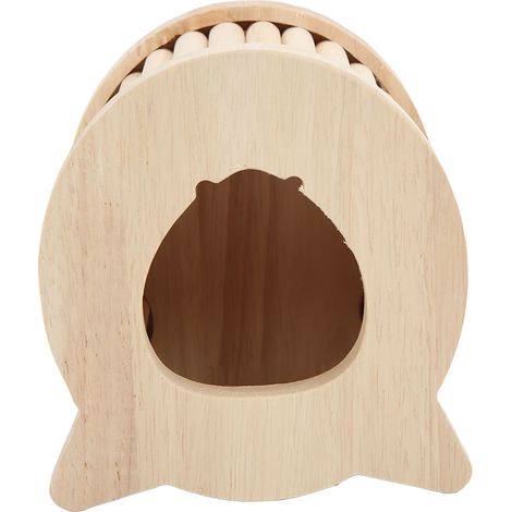 Maison en bois pour hamsters, cachette pour petits animaux (hamsters, gerbilles, souris, lemmings, rats) (1/5)