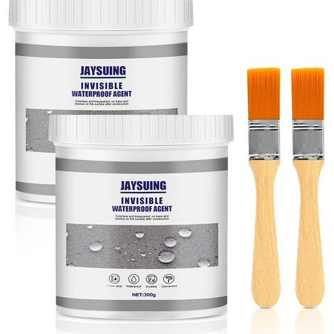 600g Invisible Waterproof Agent, Enduit Étanche Polyuréthane, Transparent Revêtement Liquide d'Étanchéité pour Toit, Murs, Salle de Bain, et Carrelage (1/5)