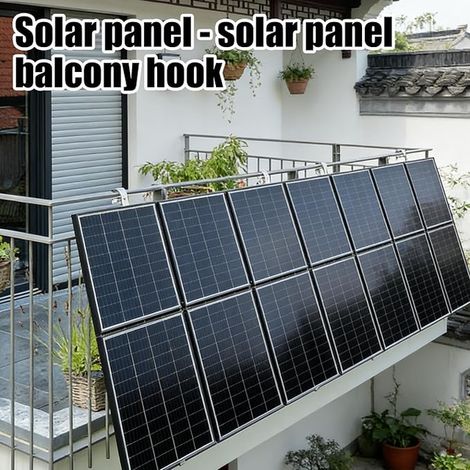Crochets de Fixation Panneaux Solaires Fixation Panneau Solaire Crochets Acier Inoxydable 304 Support Module PV Balcon Garde-Corps Toit Plat Argent