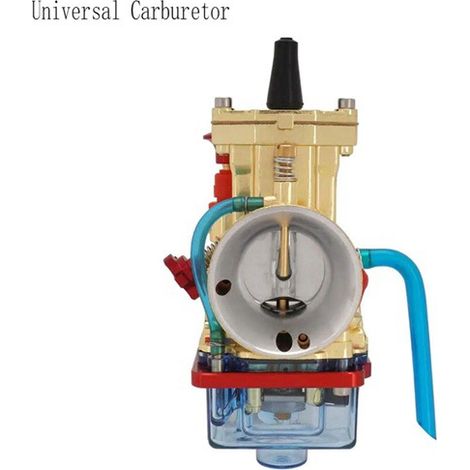Motorcycle modification parts PWK28 30 32 34mm gold-plated high-speed adjustable transparent bottom carburetor (1/4)