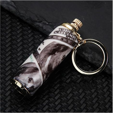 Briquet Porte Clef à Allumette Permanente, Allumette en MéTal éTanche Flint Match, Meilleures IdéEs de Cadeaux, Briquets Cool et éQuipement d'urgence pour Barbecue Camping (1/4)