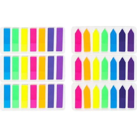 Etiquetas adhesivas,12,6 x 5,3 cm,6 unidades,Total 840 páginas,Pegatinas pequeñas de 4,5 x 1,2 cm,Etiquetas de índice de colores (1/5)