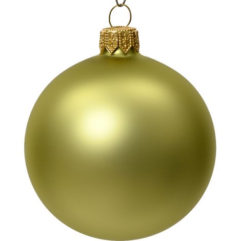 Weihnachtskugel Mattes Glas Pistazienfarbe ø 10cm