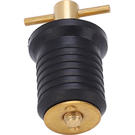 Bouchon de vidange en laiton à poignée en T, joint caoutchouc, anti-corrosion marin, accessoire bateau, 1 pouce/25 mm. (1/5)