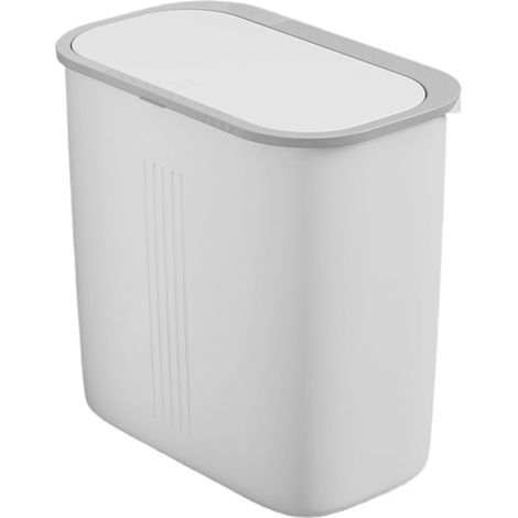 Poubelle Étroite,Corbeille à Déchets avec Pédale - Poubelle Fine avec Couvercle Économiseur d'Espace pour Chambre Buanderie Garage Salle de Bain et Usage Professionnel (1/5)