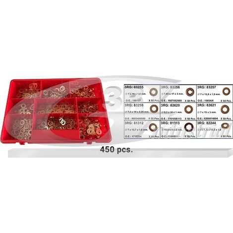 3RG 96015 CAJA ARANDELAS INYECTORES (450 PCS)