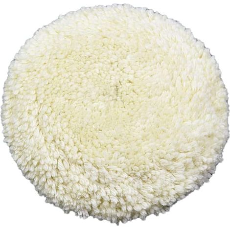 Tampon de polissage en laine fine de 150 mm avec crochet et boucle pour voitures, meubles et vitres (B) (1/5)