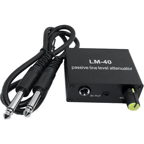 Atténuateur passif audio, carte son avec sortie ligne, haut-parleur, microphone, port micro, convertisseur haut/bas niveau + ligne 6,5 mm (1/5)