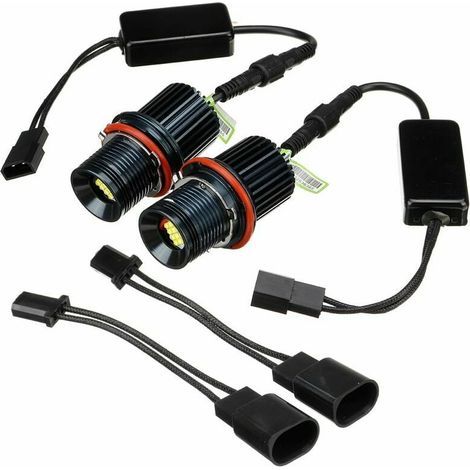 2x weiße 80W LED Angel Eyes Halo Ringmarkierungslampen für BMW E39 E60 E53 (1/5)