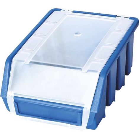 Drakkar Equipement – Boîte à bec bleue avec couvercle 116x161x75mm – Protection optimale pour rangement outils – Couvercle transparent pour identification rapide (1/3)