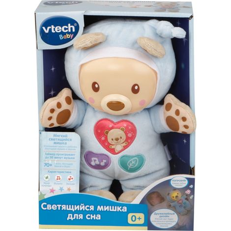 Interaktives Sleepy Glow Bear Spielzeug für Kinder, russische Sprache