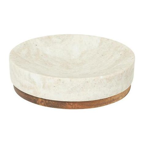 JABONERA Côme EFECTO MÁRMOL beige MADERA DE ACACIA