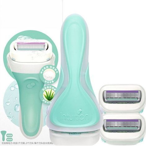 Kompatibel mit Schick Intuition Sensitive Skin Rasierklingen für Damen mit Vitamin E und Aloe Vera, 1 Packung (2 Stück) (1/5)