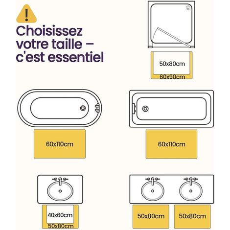 Tapis Salle de Bain Antiderapant 50 x 80 cm, Extra Doux, Lavable en Machine, Absorbant l'eau, Turquoise (1/5)
