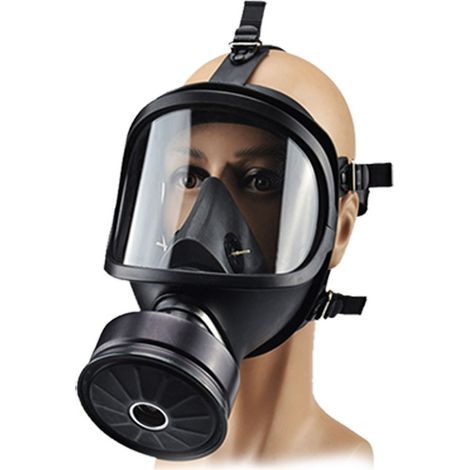 Masque À Gaz Respirateur Facial Complet, Filtre Militaire De Traitement Anti-Buée, Masque À Poussière D'air Pesticide, Pour La Peinture, La Poussière, Masque À Gaz (1/5)