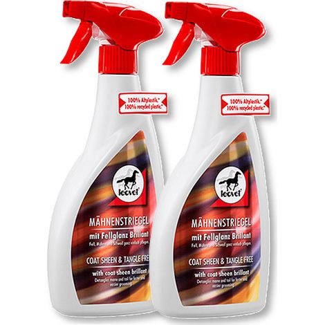 Leovet Mähnenstriegel 2x550 ml Mähnenspray Schweifspray Pferdespray Fellpflege