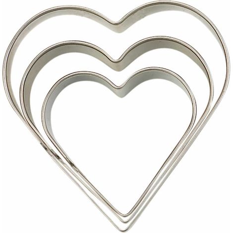 Städter Terrassen-Ausstecher Herz glatt Set, 3-teilig (1/3)