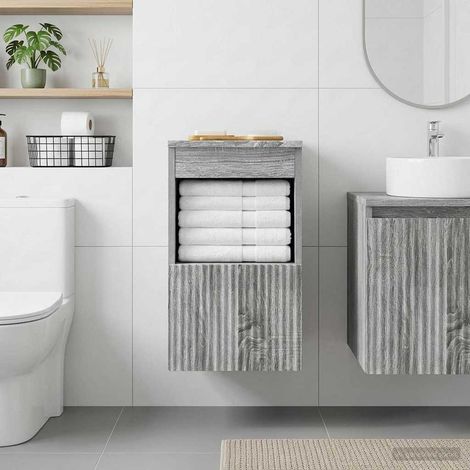vidaXL Armoire de salle de bain Sonoma gris 30 x 41 x 50 cm (1/5)