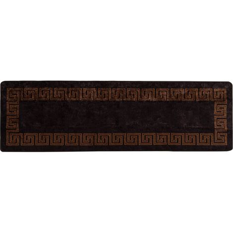 Maison Exclusive - Runner Tappeto MARSA Nero 80 x 250 cm Poliestere e PVC (1/5)