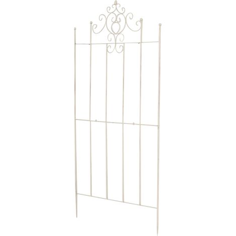 Treillis support pour plantes grimpantes métal crème vieilli 100003897 (1/5)