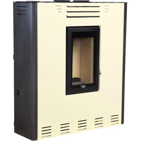MF - Estufa de Pellets Modelo PASILLO LR de 11,8 kW con WiFi para Calentar hasta 290 m³ - Beige (1/5)