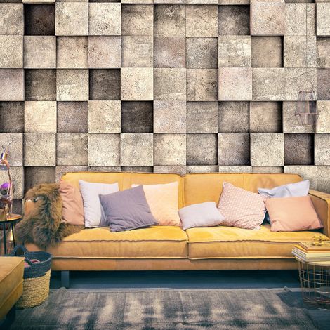 Fotomurale adesivo - Beige Squares - 392x280 (1/4)
