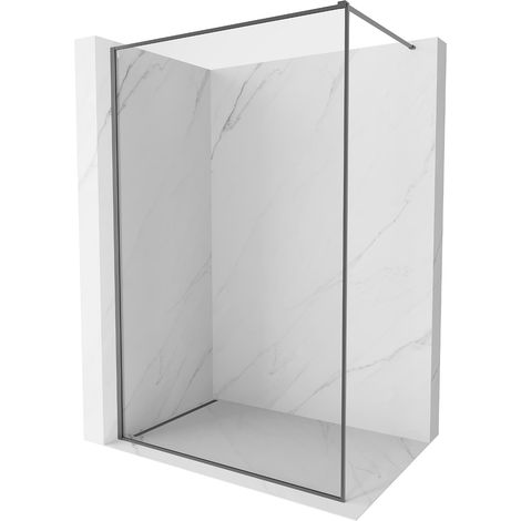 Mexen Kioto-XF Duschwand Walk-in mit Rahmen 80 x 202 cm, transparent 10 mm, Gun Metal - 800-080-104-95-00-X (1/5)