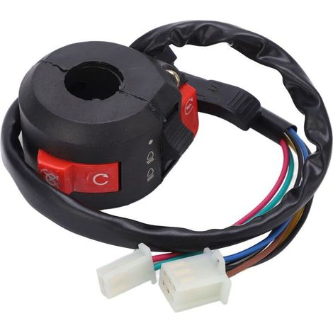 Interrupteur de démarrage et de démarrage côté gauche 7 fils 22 mm pour guidon PIT PRO Trail Dirt Quad ATV (1/5)