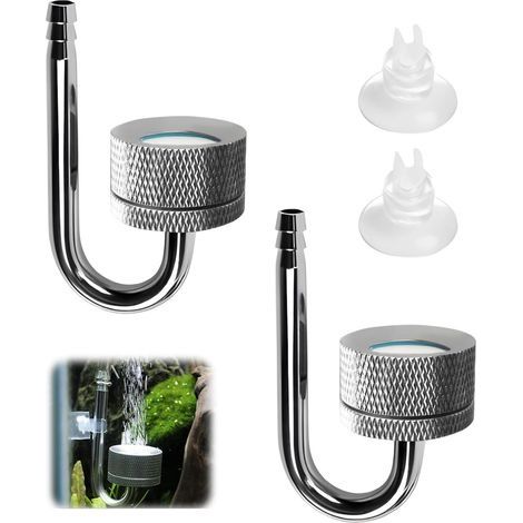 Diffuseur de Dioxyde de Carbone Diffuseur CO2 Aquarium Adapté aux Aquariums Livré avec la Ventouse (1/4)