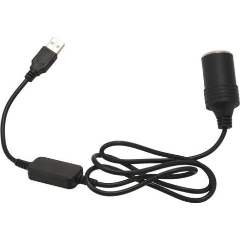 USB 5V une 12V Voiture Adaptateur Allume-Cigare CâBle Convertisseur