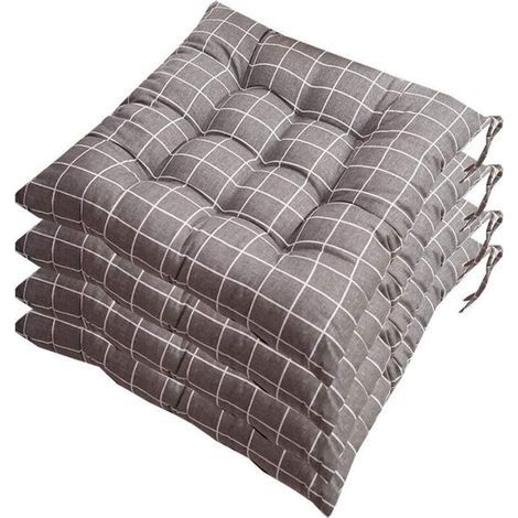 Ensemble de 6 tapis de chaise 40x40, tapis décoratif, tapis de chaise, tapis de jardin, polyester