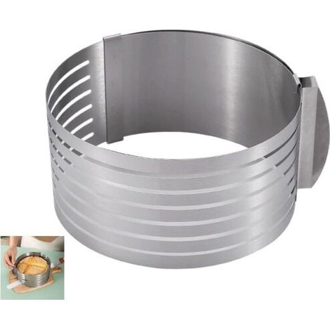 FLITI Verstellbares Mousse-Kuchenschneider-Set aus Edelstahl, 22,9–30,5 cm (1/4)