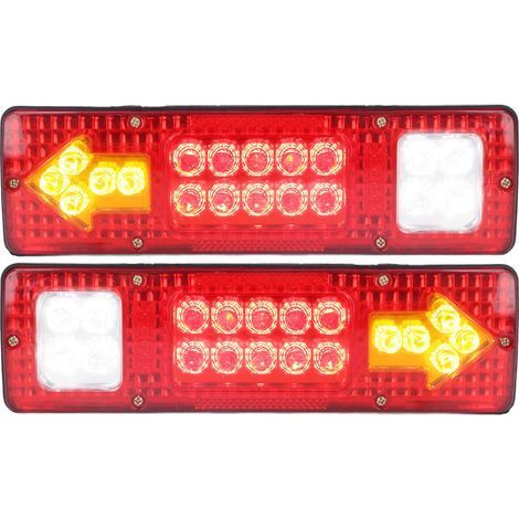 2 feux arrière LED 12V haute luminosité, clignotants universels pour remorques, camions, caravanes, bateaux, camping-cars (1/5)