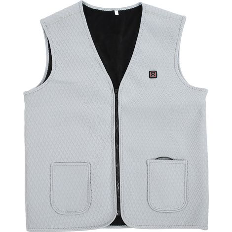 Gilet chauffant électrique USB pour homme et femme, veste douce d'hiver réchauffante, manteau chauffant portable avec batterie (non incluse) (1/5)
