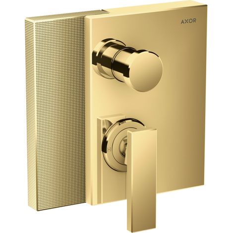 Kit de montage complet AXOR EDGE pour baignoire avec surface polie en acier inoxydable, diamètre (1/3)