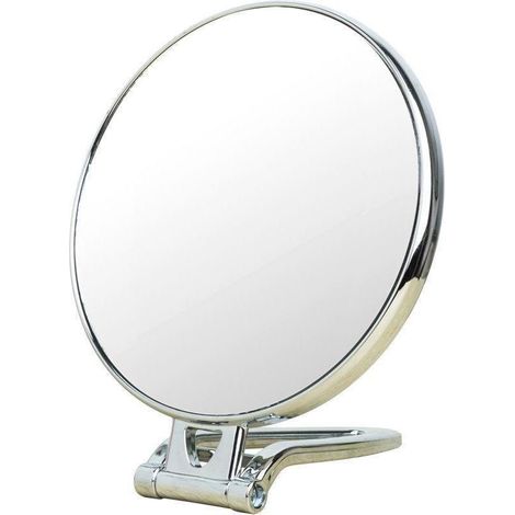 208,5-fach vergrößernder Spiegel, 15,5 cm, doppelseitiger Spiegel, 3-fache/1-fache Vergrößerung, faltbarer Kosmetikspiegel mit Make-up-Ständer (1/5)