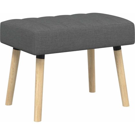 Panchina trapuntata a canale Grigio Scuro 60 x 40 x 45 cm vidaXL