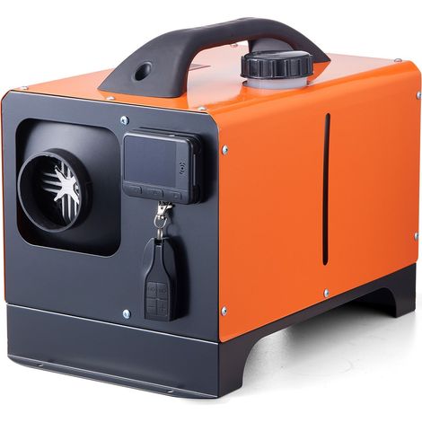 Chauffage diesel tout-en-un 12V 5KW avec télécommande et écran LCD, réservoir 5L, chauffe rapide pour camping-car, caravane, van et bateau. (1/5)
