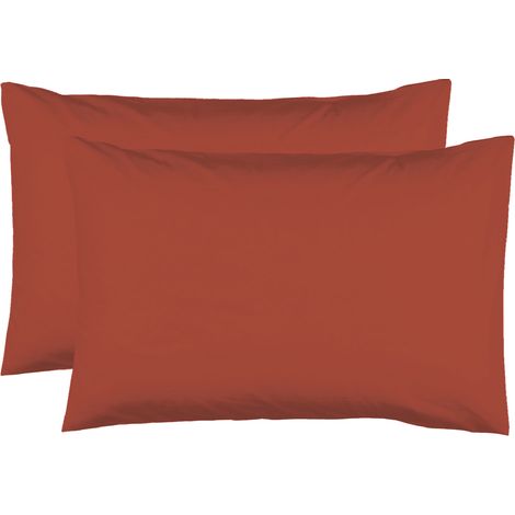 2 Taies d'oreiller 50 x 70 cm - Tomette - 100% coton 57 Fils