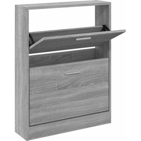 Maison Exclusive - Scarpiera Grigio Sonoma 59x17x81 cm in Legno Multistrato (1/5)