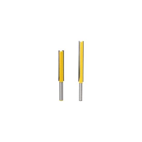 2pcs 6.35mm Tige Flush Trim Router Bits Extra Long Mèches Carbide Router Bits à Bois Fraise à Menuiserie Outil de Woodworking Cutter Lame 50mm 76mm (1/4)