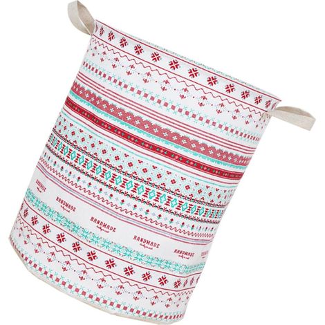 Grand panier à linge en tissu rose pour le rangement et l'organisation de divers articles la maison (1/5)