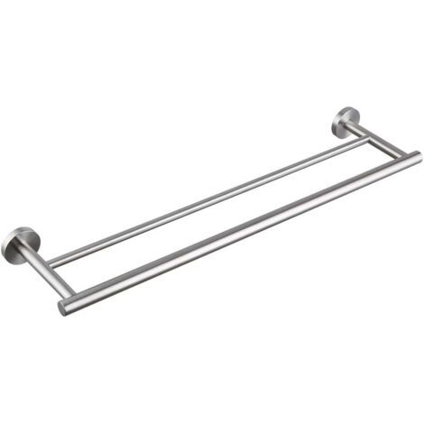 PA Badezimmer-Organizer, 40 cm Doppelhandtuchstange, Wandhalterung aus Edelstahl, gebürstete Oberfläche (1/4)