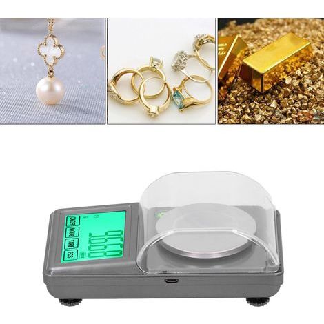 Balanza de joyería portátil de alta precisión con nivel ajustable para laboratorio. (1/5)