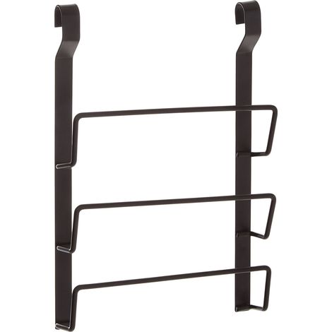Étagère d'angle Murale à 3 Niveaux Finition Noire 7 x 24 x 36 cm (1/5)