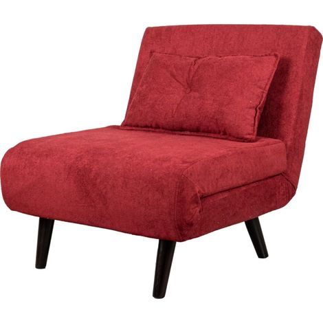 poltrona letto "queen" in tessuto burgundy, 77x77x85 cm (1/4)