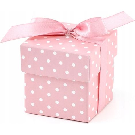 Gästeboxen mit Schleife, rosa, 10 Stück. (1/3)