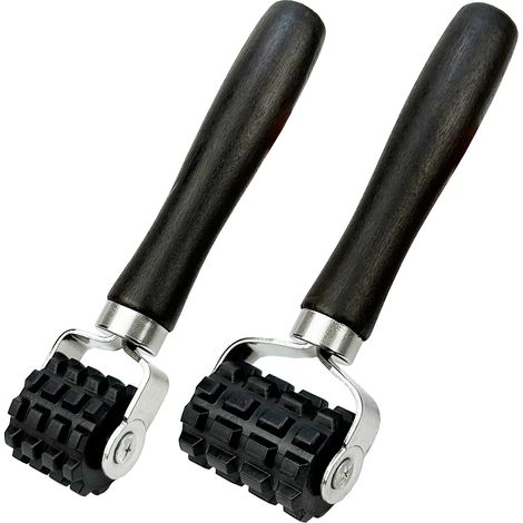 Set di 2 rulli di pressione e rulli di giunzione, per l'impiego nell'insonorizzazione automobilistica, nell'isolamento acustico e nell'ammortizzazione delle vibrazioni, nei tappetini isolanti per tett