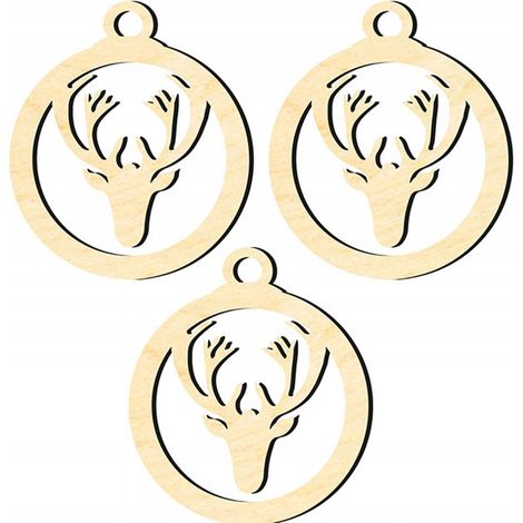 ADORNOS DE MADERA PARA ARBOL DE NAVIDAD Z18 3 uds. (1/3)