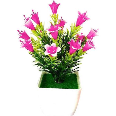 Bouquet fleuri de lys artificiel Casa Blanca, plante, décoration florale pour mariage et maison, bonsaï rose (1/5)
